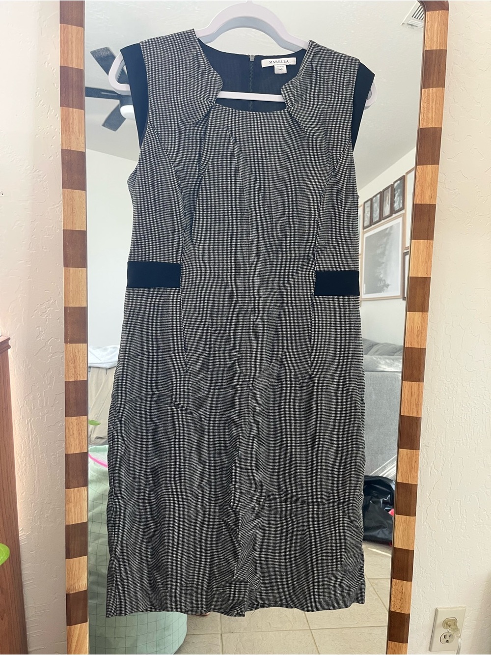 Marella houndstooth sheath dress
